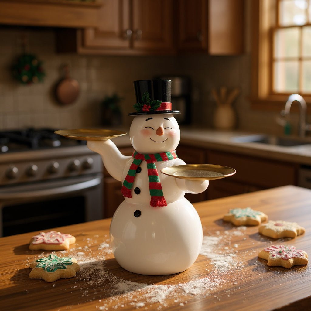 25" Retro Snowman Cake Plate