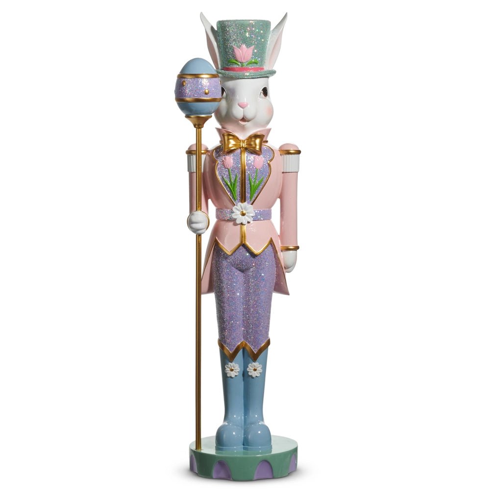 26" Pastel Easter Bunny Nutcracker - Nifty Decor & More