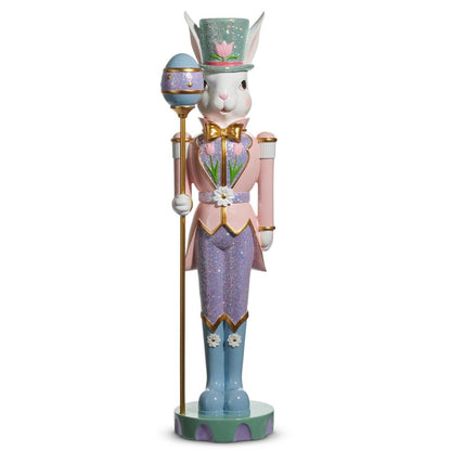 26" Pastel Easter Bunny Nutcracker - Nifty Decor & More