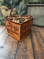 I Love You - Heart shaped box | Valentine wood box