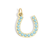 Preppy western charm bar necklace, 18K gold PVD finish, meaningful gift for her, stylish accessory Horseshoe