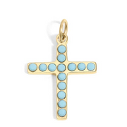 Preppy western charm bar necklace, 18K gold PVD finish, meaningful gift for her, stylish accessory Cross