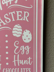 Happy Easter Egg Hunt Sign | Spring Decor, Party Decor, Egg Hunt Party, Kids Easter Wall Decor