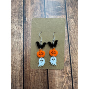 Halloween Acrylic Earrings Halloween Bat Pumpkin Ghost  