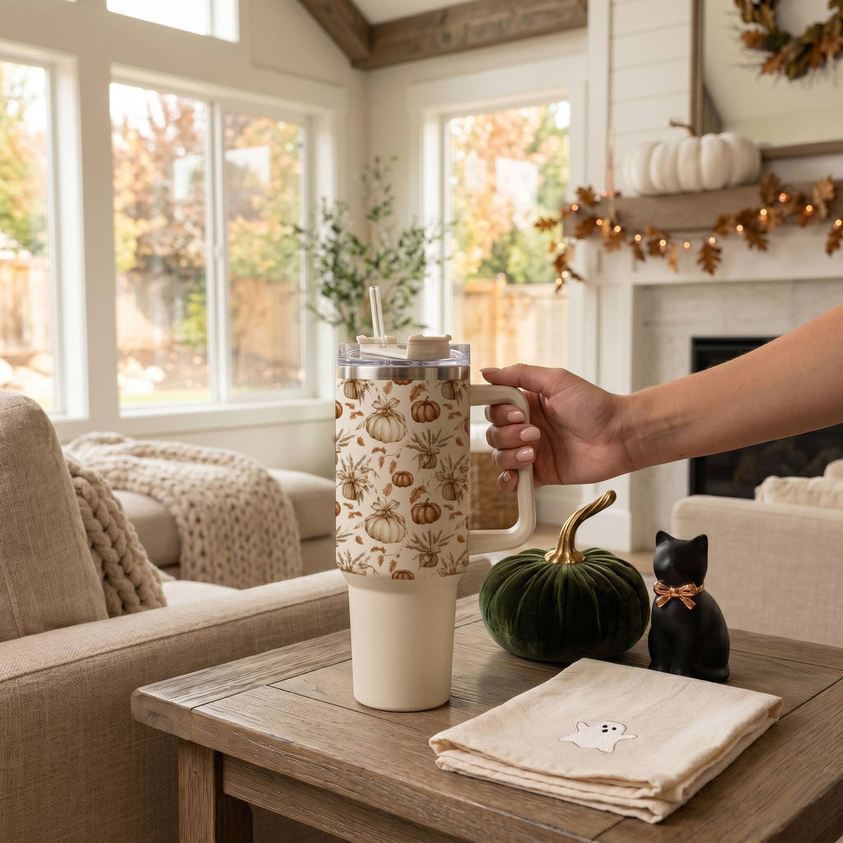 Rustic Pumpkin Fall Tumblers 40oz