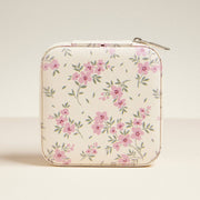 Stylish Boho-Chic Keepsake for Trendy Travelers, Must-Have Gift for Glam Girls on the Move, Travel Jewelry Box Jewelry Box Pink Flower