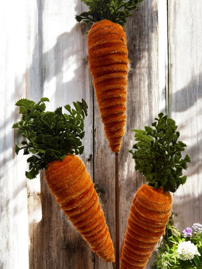 28" Carrot Spray - Artificial Easter Decoration for Spring, Vibrant Faux Carrot Bouquet, Perfect for Holiday Centerpieces & Home Decor