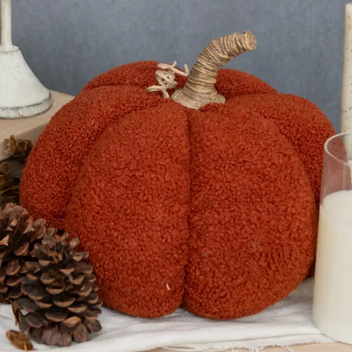 Dark Orange Boucle Pumpkin