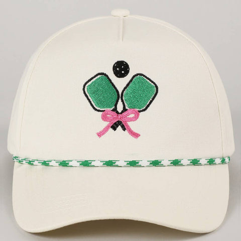 Pickleball Paddle Ribbon Embroidery Trucker Hat, Lightweight Sporty Cap for Outdoor Play, Perfect Gift for Pickleball Enthusiasts Pickleball Hat ONE SIZE Green
