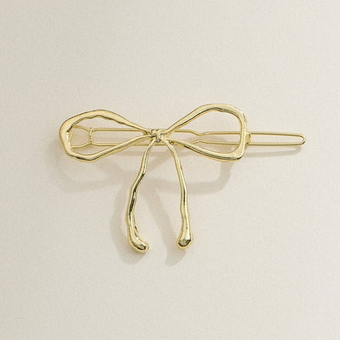 Metallic Bow Hair Clip