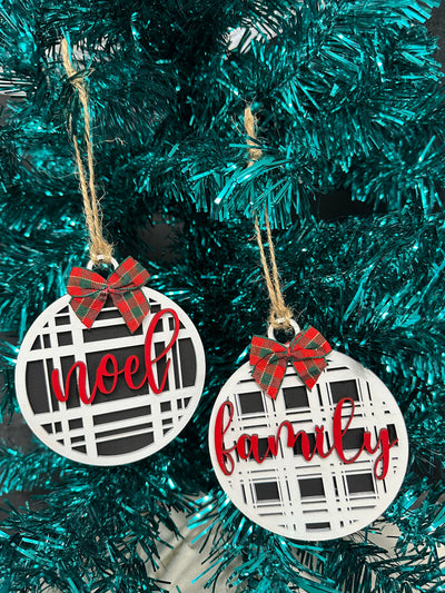 Plaid Christmas Ornaments Christmas Ornament   