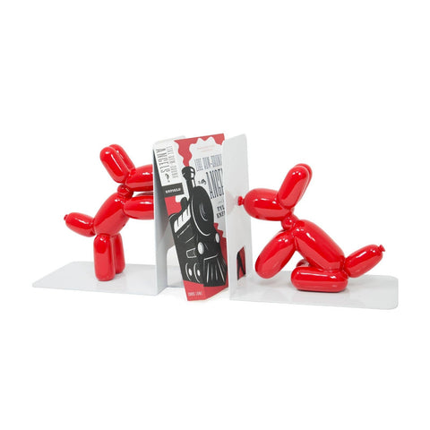 Balloon Doggy Bookends (pair) Red
