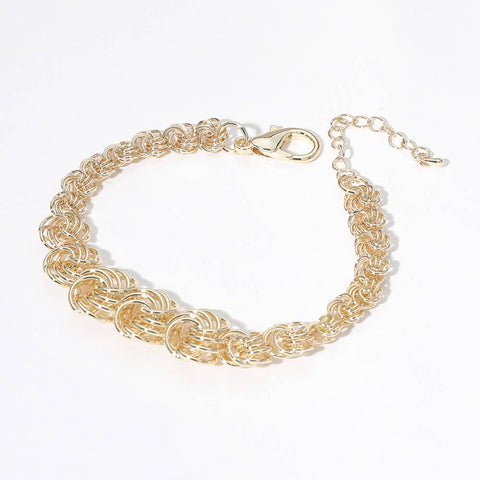 14K Gold Plated Knot Chain Bracelet