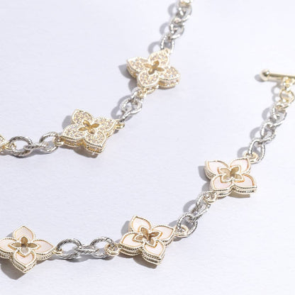 3 Clover Pave Clover Mop Link Bracelet