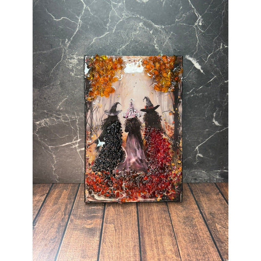 3 Witches Resin Frame - Design 2 Halloween Decor