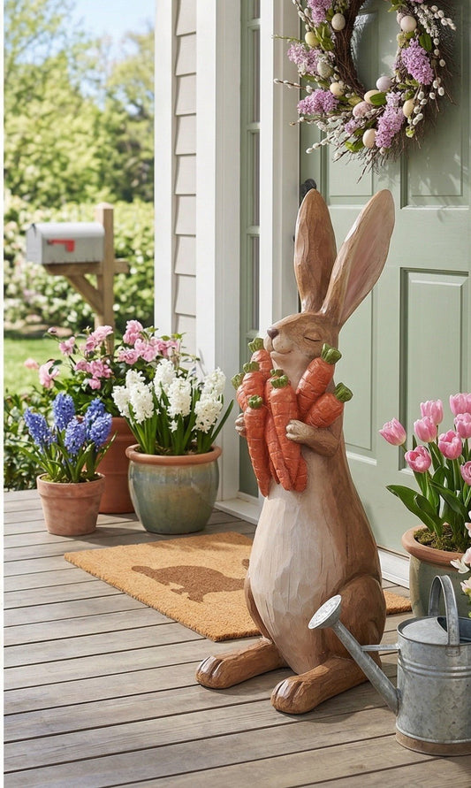 30.5" Carrot Loving Bunny - Nifty Decor & More