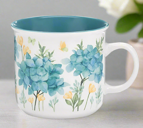 Blue Hydrangea Blooms Mug