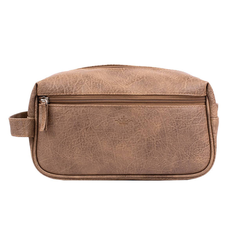 Brooks Shaving Kit, classic brown leather travel case, grooming essentials for men, perfect gift for him Shaving Kit