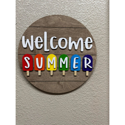 Welcome Summer - Popsicles Door Hanger Door hanger   