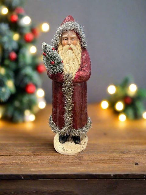 14" Vintage Red Belsnickle Santa figurine
