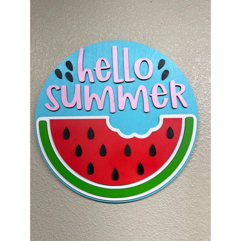 Hello Summer - Watermelon Door Hanger Door hanger   