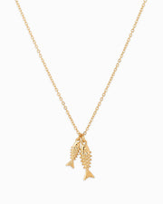 Double Sea Life Sardine Necklace