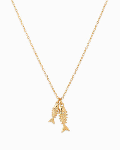 Double Sea Life Sardine Necklace