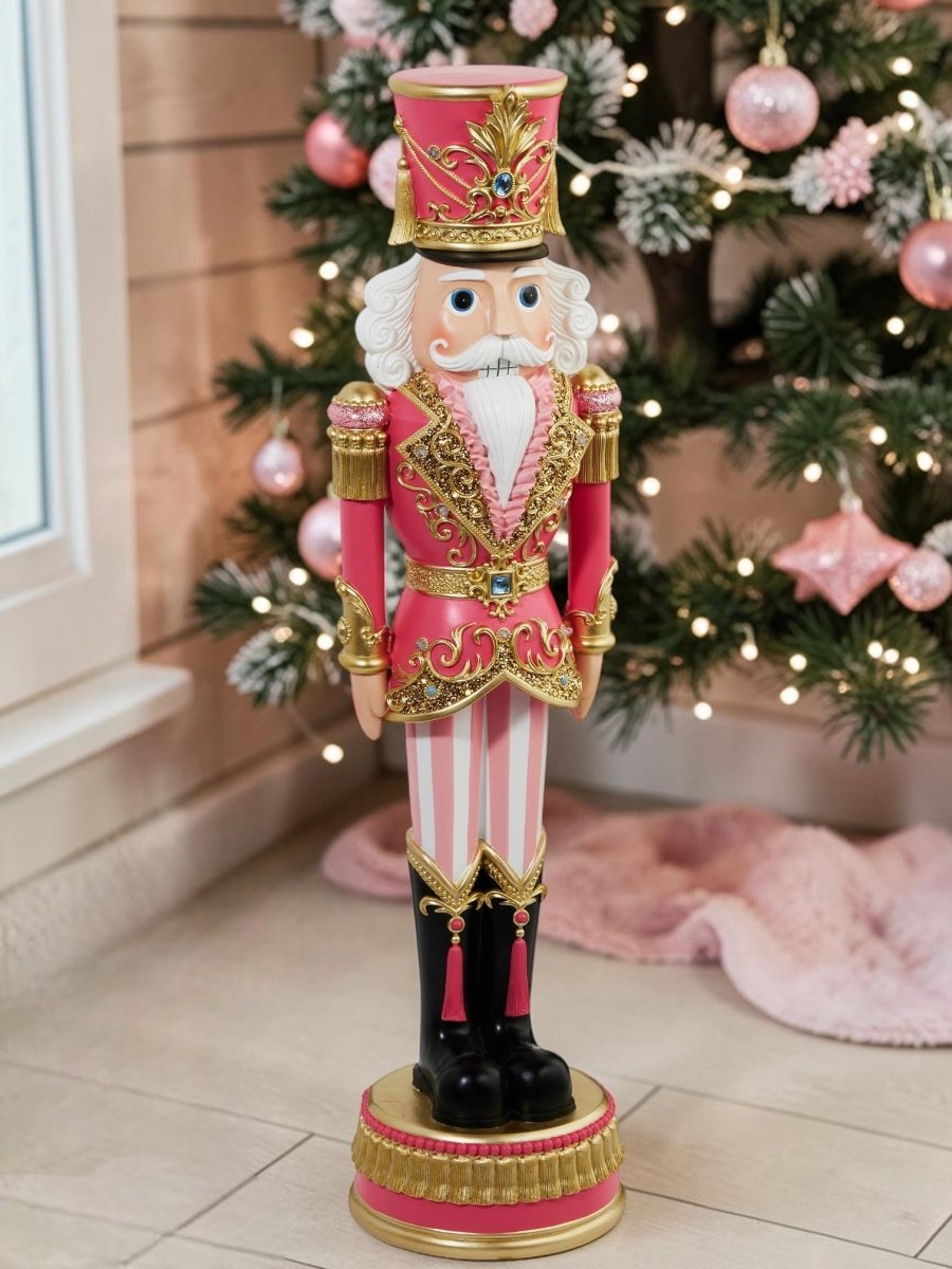 36" Lighted Pink Nutcracker - Nifty Decor & More
