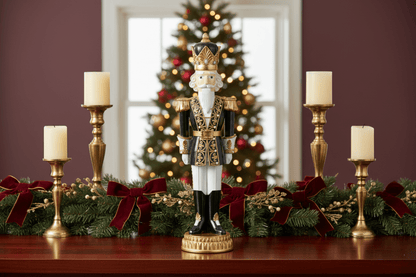 36.5" Black and Gold Nutcracker - Nifty Decor & More