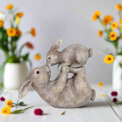 Some Bunny Loves You Easter Figurine - Cute Resin Rabbit Decor for Spring, Easter Gifts & Home Decoration Table decor