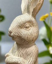 Brown Bunny Bust, Easter Decor, Spring Rabbit Accent Piece for Home, Cute Bunny Figurine, Holiday Decoration table decor