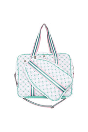 Pickleball Pattern Tote Bag, Vibrant Sporty Design, Perfect for Court Gear, Unique Pickleball Gift Tote Bag Light Pink