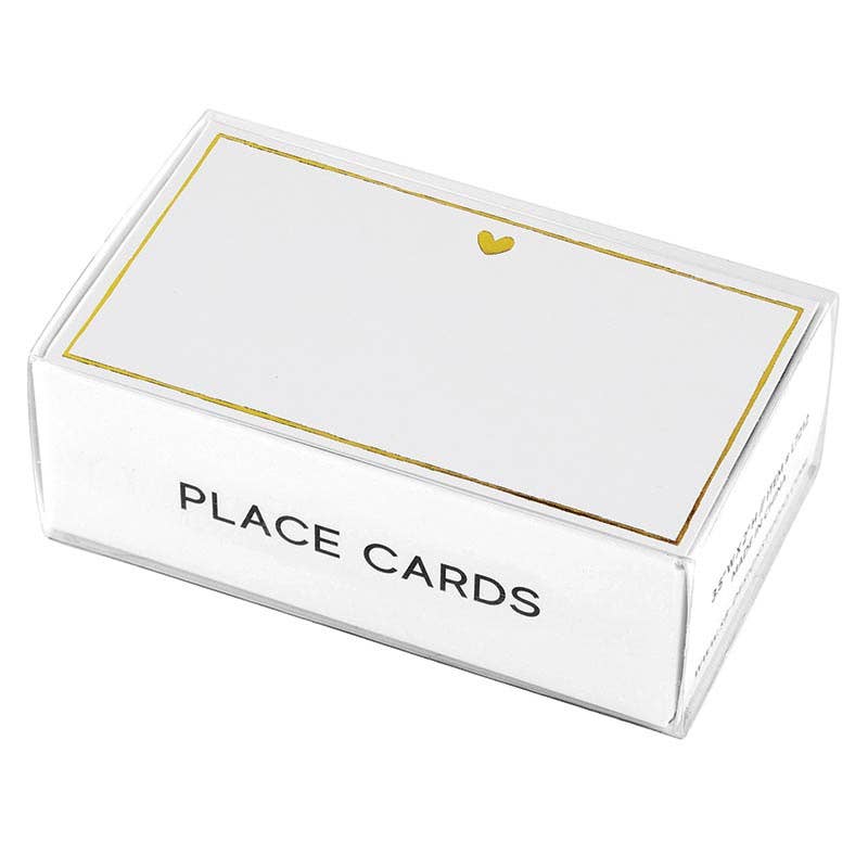 Heart Gold Foil Place Cards Supplies