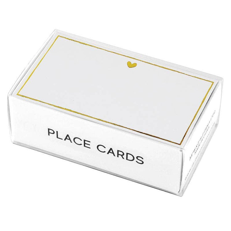 Heart Gold Foil Place Cards Supplies