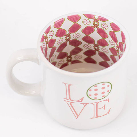 Pickleball Love Coffee Mug, Bold Fun 14oz Ceramic Cup, Perfect for Daily Sip Pickleball Fans, Gift for Her & Him Pickleball Mug