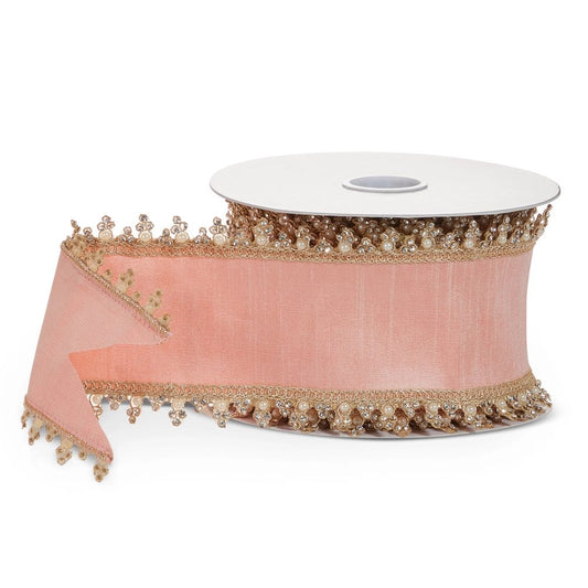 4" X 10 Yds Jewel Edge Wired Ribbon