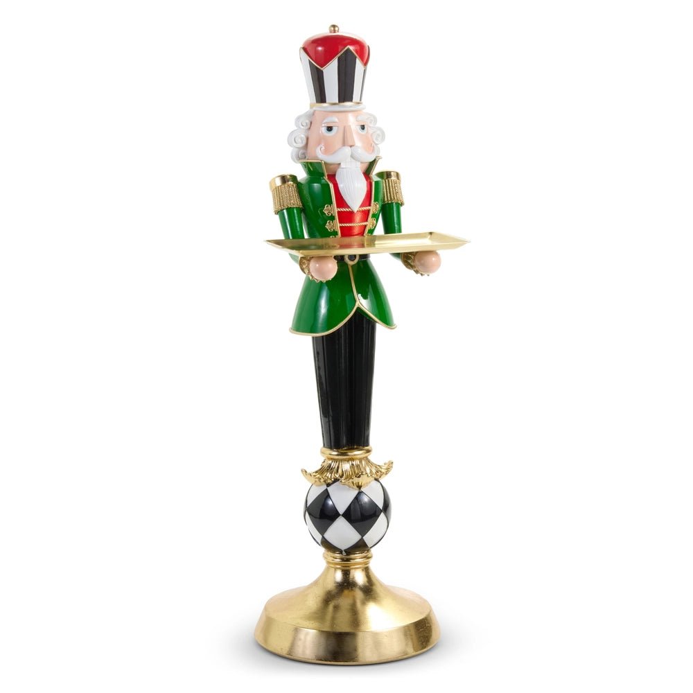 42" Nutcracker on Harlequin Stand Butler - Nifty Decor & More