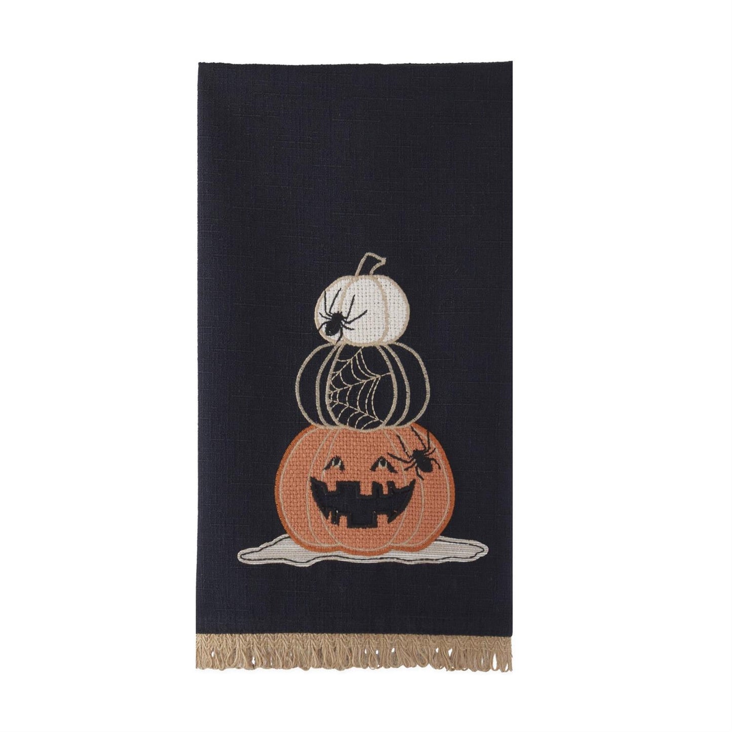 27 Inch Black Halloween Jack O Lantern Stitched