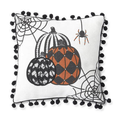 Assorted 10 Inch Square White Halloween Pillows