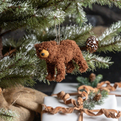 4.25" Brown Bear Ornament - Nifty Decor & More