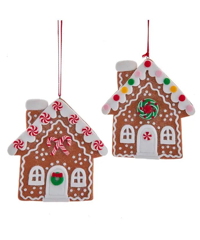 4.25" Claydough Gingerbread House Ornament 2 Assorted - Nifty Decor & More