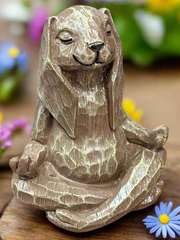 Yoga Bunny Figurine | 4.5" Cute Resin Art Decor for Home | Zen Gifts for Animal Lovers & Yoga Enthusiasts