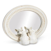 RAZ - 8.75" Pigs with Glasses | Unique Mirrored Decor for Home & Office, Fun Pig Decor, Gift Idea