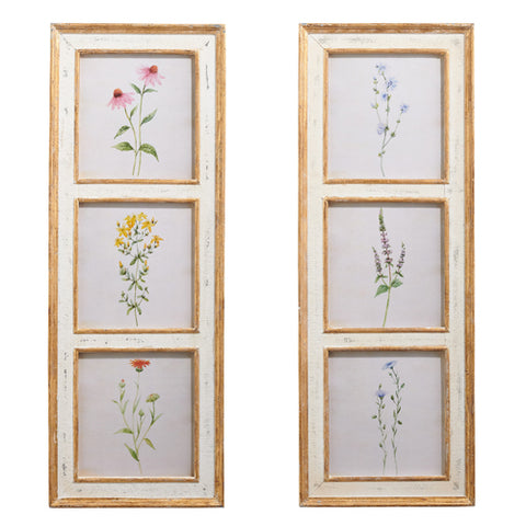 Botanical Floral Wall Art 38" Framed, Vibrant Nature Print for Home Decor, Perfect Gift for Garden Lovers Floral Wall Art