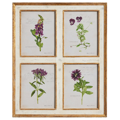 Botanical Floral Wall Art 32" Framed Nature-inspired Home Decor Accent, Perfect Gift for Plant Lovers Floral Wall Art