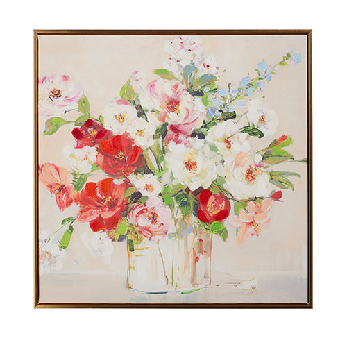 Floral Vase Framed Wall Art, 23.5" Elegant Botanical Print for Home Decor, Perfect Gift for Housewarming & Nature Lovers Floral Wall Art