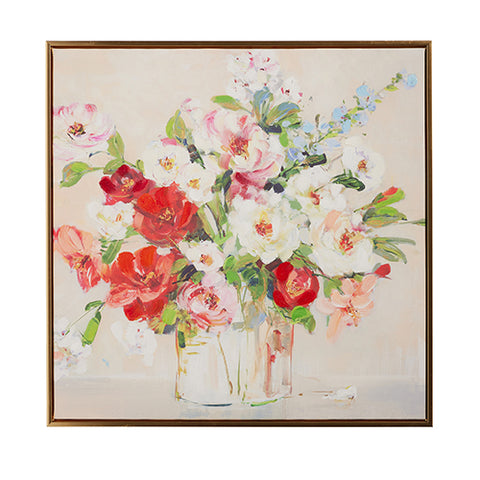 Floral Vase Framed Wall Art, 23.5" Elegant Botanical Print for Home Decor, Perfect Gift for Housewarming & Nature Lovers Floral Wall Art