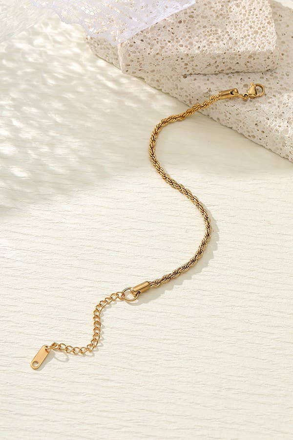 Waterproof Stainless Steel Bracelet, Tarnish-Resistant Stylish Wristwear, Casual & Formal Use, Gift for Loved Ones Bracelet Chain