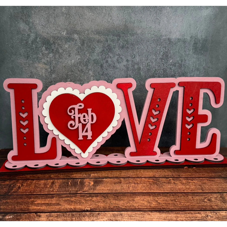 Love Valentine Shelf Sitter Shelf Sitter   
