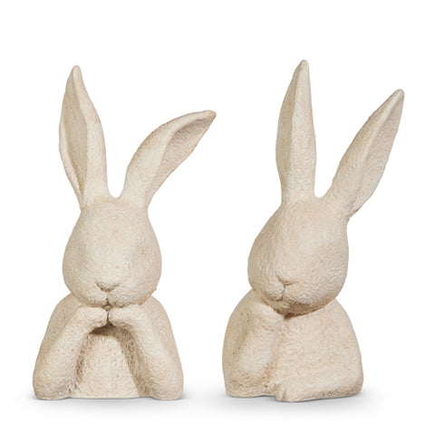 RAZ 10" Rabbit Bust | Resin Home Decor | Stylish Easter Decoration | Rustic Rabbit Figurine for Spring Decor